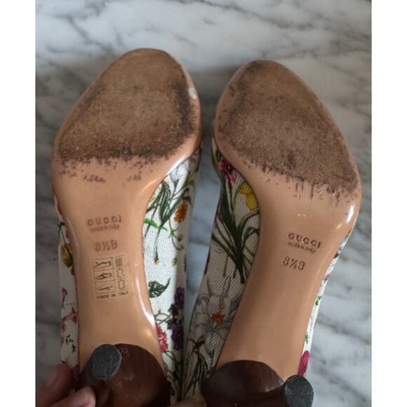 Gucci Sylvie Cloth Heels - Picture 5 of 7